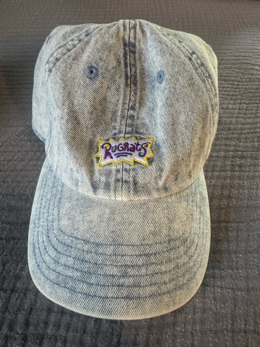 Nickelodeon Rugrats Acid Wash Denim Baseball Hat with Embroidered Logo - Target